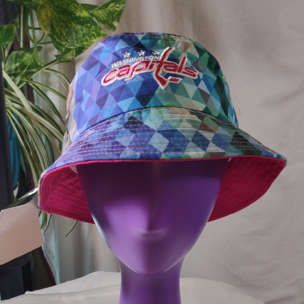NWT New Era Youth Washington Capitals Vibrant Multicolor Bucket Hat - OSFM